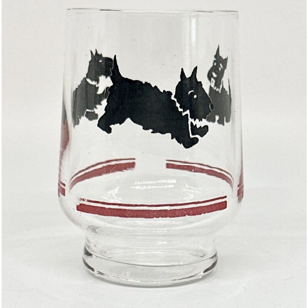 1 vintage‎ Scottish Terrier ￼Juice Glass 3in tall replacement glass